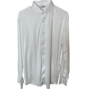 NWOT Collars & Co White Quattro Flex Cutaway Collar Dress Shirt Large